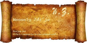Wessely Zója névjegykártya